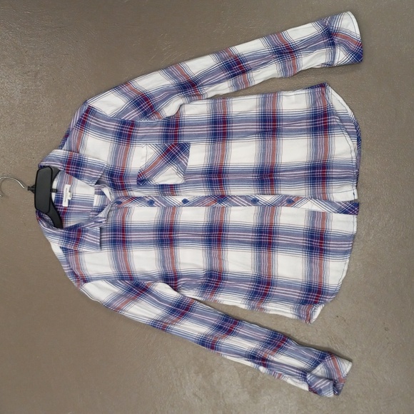 Beachlunchlounge collection Red,White,And Blue, Plaid, Button Down Flannel - Picture 4 of 10